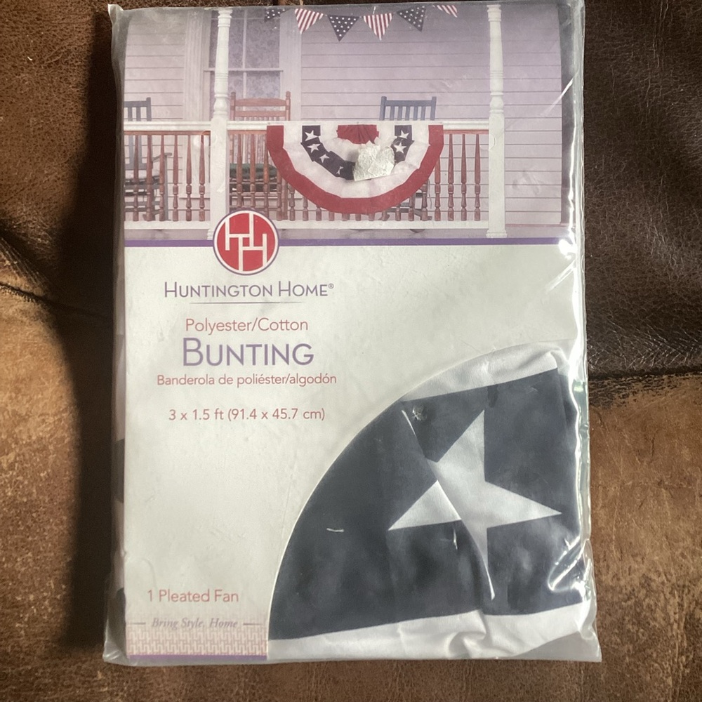Huntington Home Bunting - Red, White, Blue - 3 X 1.5 ft